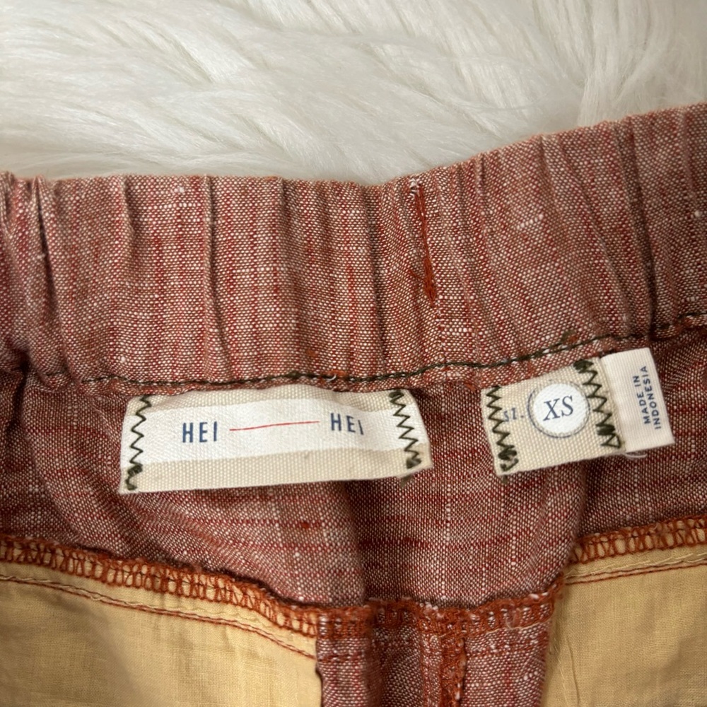 Anthropologie Hei Hei Linen pants burnt orange size XS - Picture 9 of 16